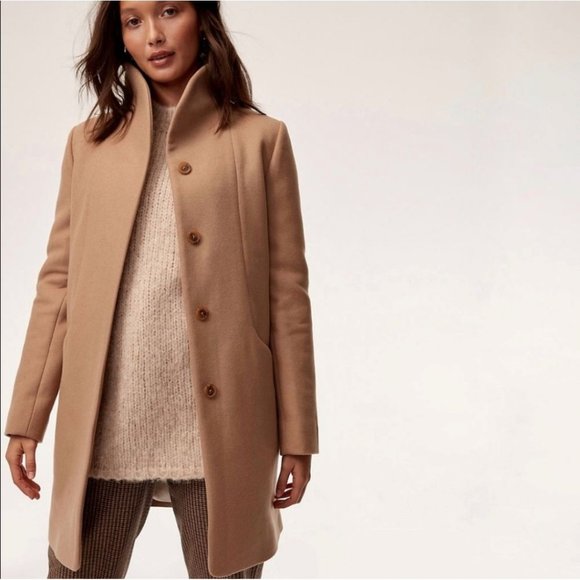 Aritzia Jackets & Blazers - WILFRED Cocoon Coat Cashmere Wool Jacket Winter  Gold Camel S Aritzia